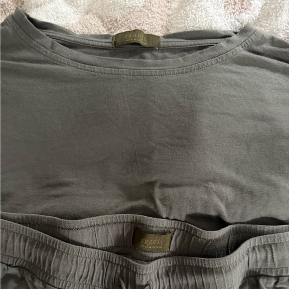 Nuuds Women's Pajama Set - Dark Olive Large - Picture 3 of 4